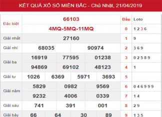 Thống kê XSMB – Dự đoán KQXSMB thứ 2 ngày 22/04/2019 xsmb