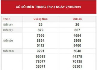 Dự đoán KQXSMT chính xác thứ 3 ngày 03/09/2019