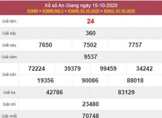 Dự đoán XSAG 22/10/2020 chốt lô VIP An Giang thứ 5 Dự đoán XSAG 22/10/2020 chốt lô VIP An Giang thứ 5