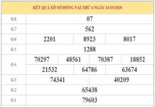 Dự đoán XSDN ngày 21/10/2020 dựa vào phân tích KQXSDN thứ 4 tuần trước