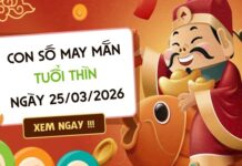 con số may mắn ngày 25/03/2026 tuổi Thìn